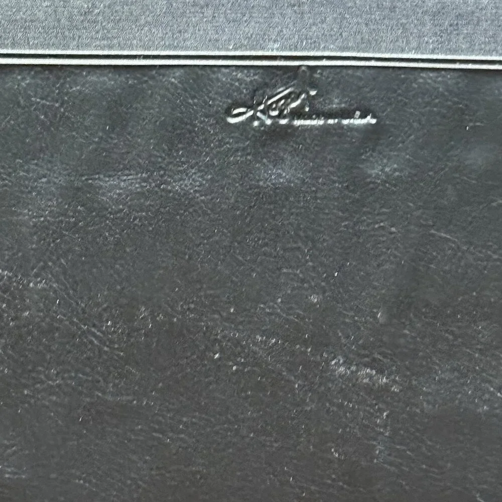 VTG Hazel Auburn University Padfolio‎ Golden Medallion Metallic Corners Embossed